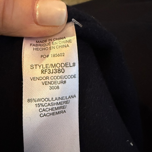 Navy Wool and Cashmere Maxi Coat - Picture 9 of 11